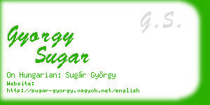 gyorgy sugar business card