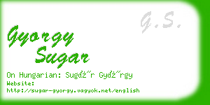 gyorgy sugar business card